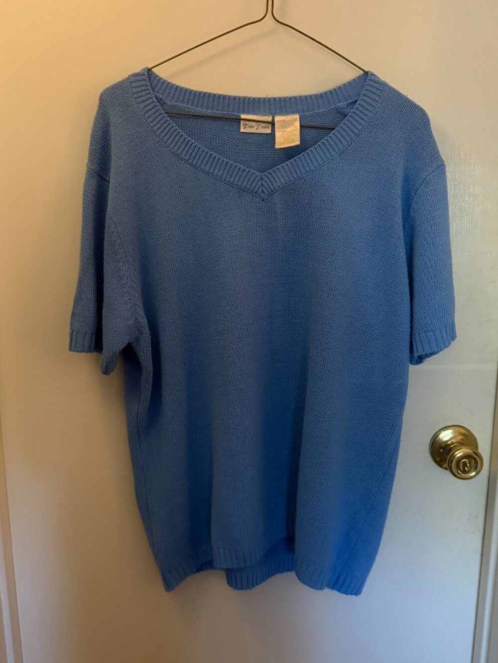 Bobbie Brooks Perrrywinkle Blue Knit Top W XL